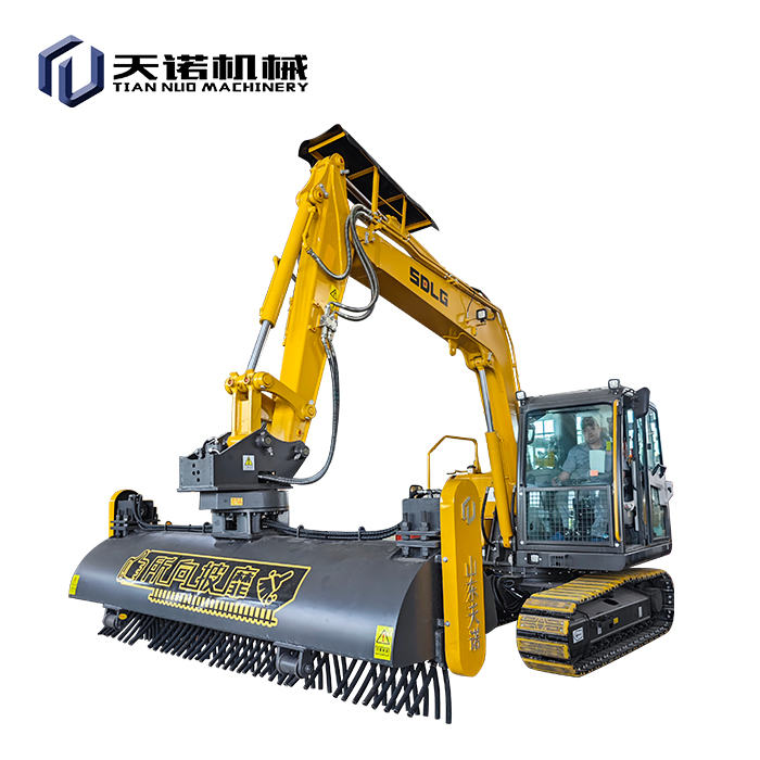 Railway track sweeper